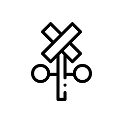 caution icon thin linear style design isolated vector image