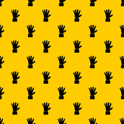 Hand showing five fingers pattern vector