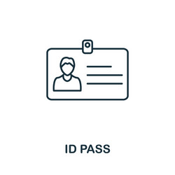 id pass icon simple element from internet vector image