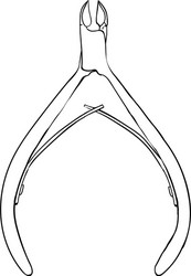 manicure forceps isolated object tool for nail vector image