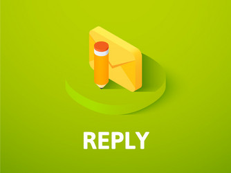 reply isometric icon isolated on color background vector image