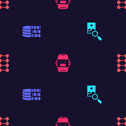 set photo retouching binary code chat bot vector image