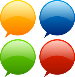 Speech talk bubbles balloons vector