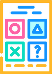 testing for self study color icon vector image