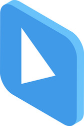 video file operating system icon isometric style vector image