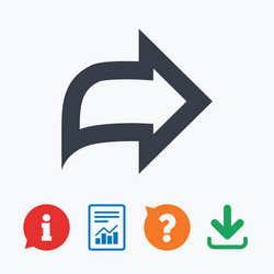 arrow sign icon next button navigation symbol vector image