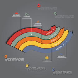 Infographic report template with lines and icons vector