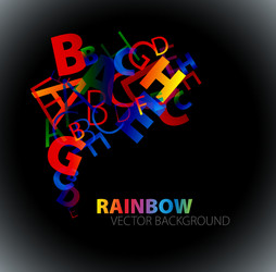 Rainbow numbers background vector