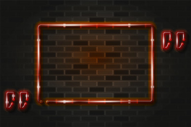 rectangular red frame with quotation marks vector image
