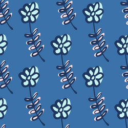 spring seamless doodle pattern with contoured vector image