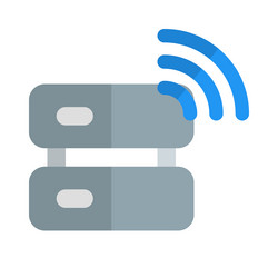 wireless data sharing through cloud server vector image