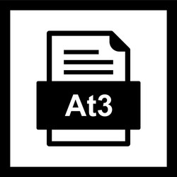 at3 file document icon vector image