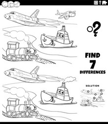 Find the Differences - Vehicle Adventure vector image