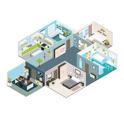 Modern Isometric Warehouse Interior Royalty Free Vector