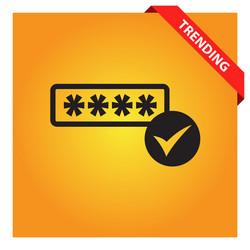 password verification icon for web and mobile vector