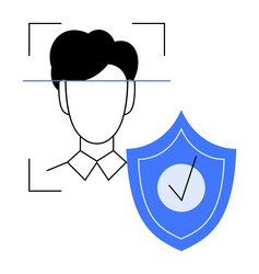 secure identity verification with face recognition vector image