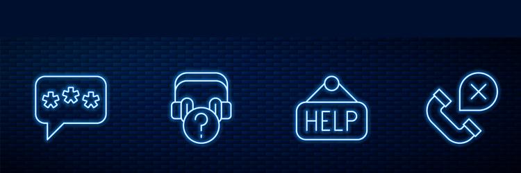 set line signboard with text help speech bubble vector image