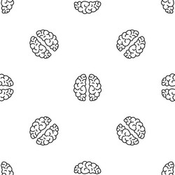 artificial brain pattern seamless vector