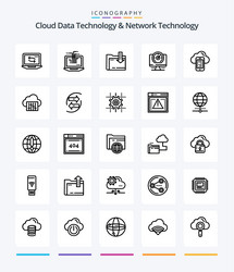 creative cloud data technology and network vector image