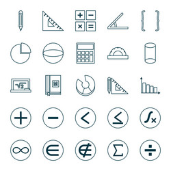 math line style icon set design vector image