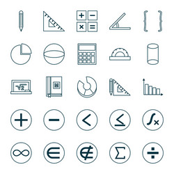 math line style icon set design vector