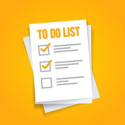 To-Do List Paper Sheets Icon vector image