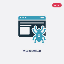 Two color web crawler icon from ui concept vector