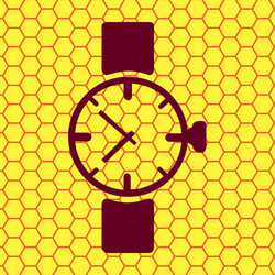 watchclock flat modern web button and space vector image