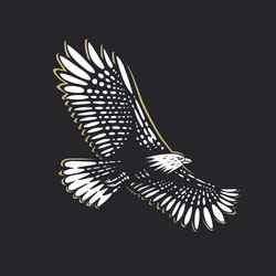 Eagle mascot spread the wings Royalty Free Vector Image