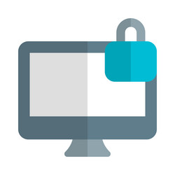 preventing unwanted access with desktop lock vector image