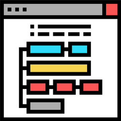 program hierarchy color icon vector image