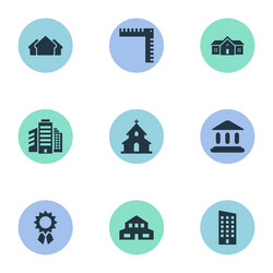 set of simple structure icons vector image