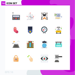 stock icon pack 16 line signs and symbols vector