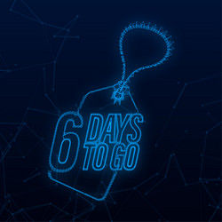 6 days to go countdown timer time icon count vector image