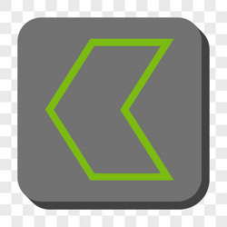 arrowhead left rounded square button vector image