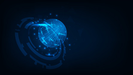 artificial intelligence global connection network vector image