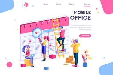 Calendar Data & Analytics Dashboard vector image