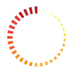 circular gradient bar timer red vector image