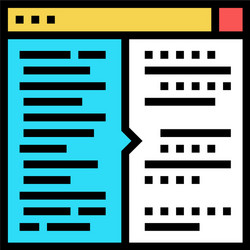 code testing color icon vector image