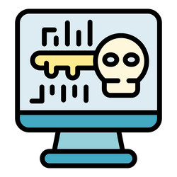 hacker fraud icon flat vector image