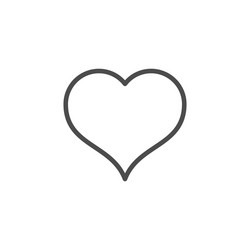 Heart line outline icon and romance element vector