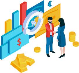 investment isometric icon vector