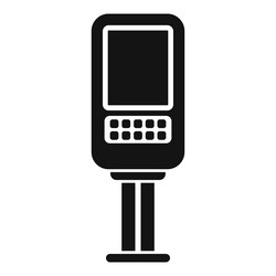 parking meter machine using digital display vector image