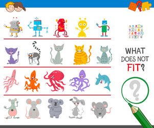 picture that not fit in row game task vector image