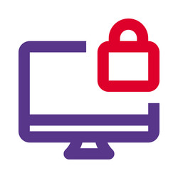 preventing unwanted access with desktop lock vector image