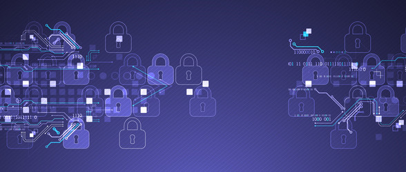 secure digital background virtual confidential vector image