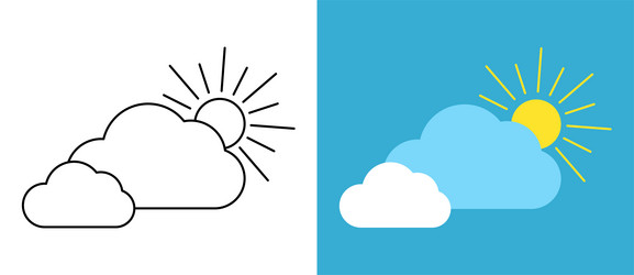 set with different weather icons vector image