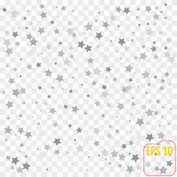 abstract pattern of random falling silver stars vector image