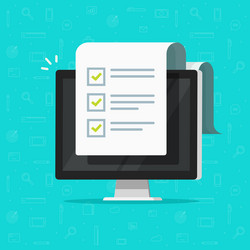 Checklist Computer Monitor vector image