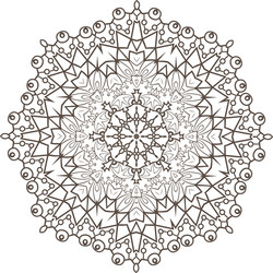 ethnic fractal mandala meditation looks like vector